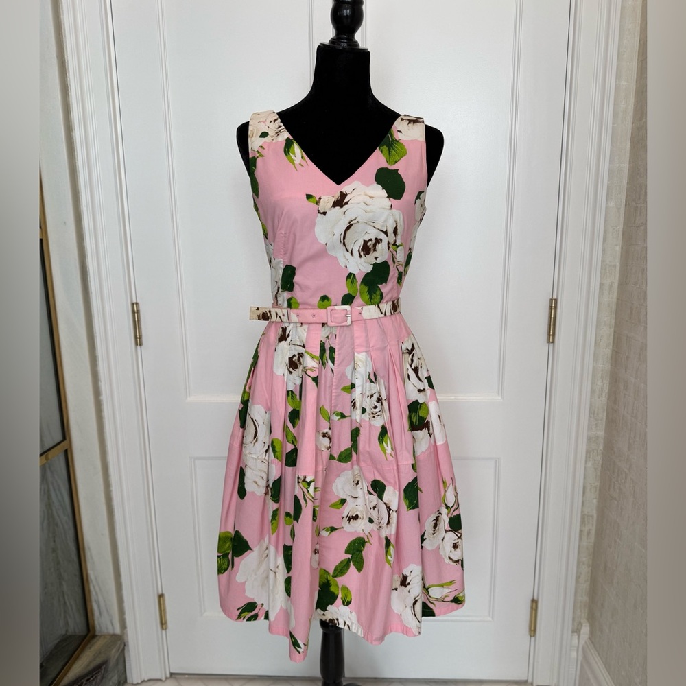 Samantha Sung Pink Floral Midi Dress